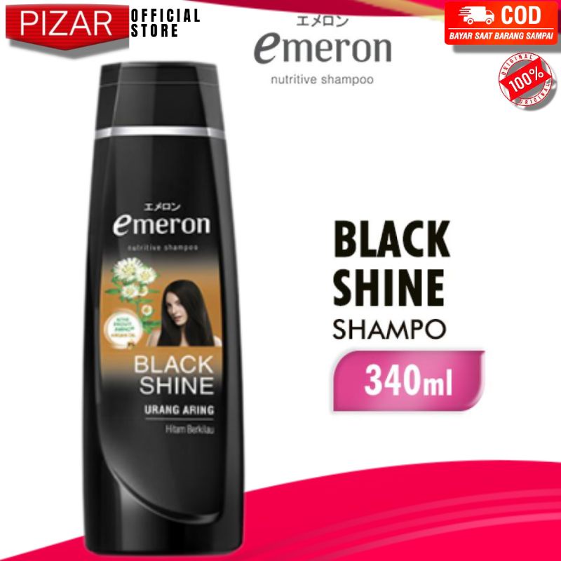 Jual Emeron Shampoo Black Shine 340ml Shopee Indonesia