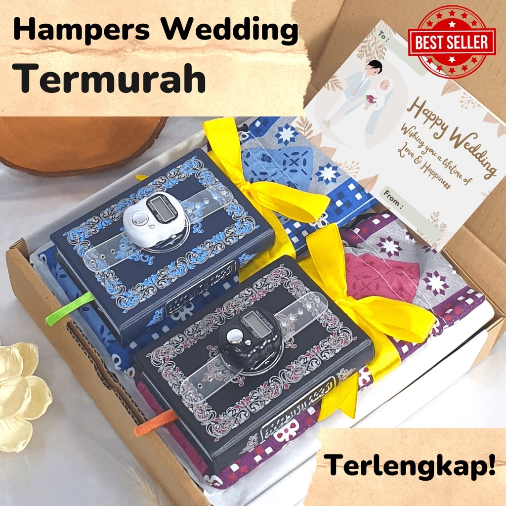 Hampers Wedding | Kado Pernikahan Islami | Sajadah Travel Al Quran Saku Perlengkapan Ibadah