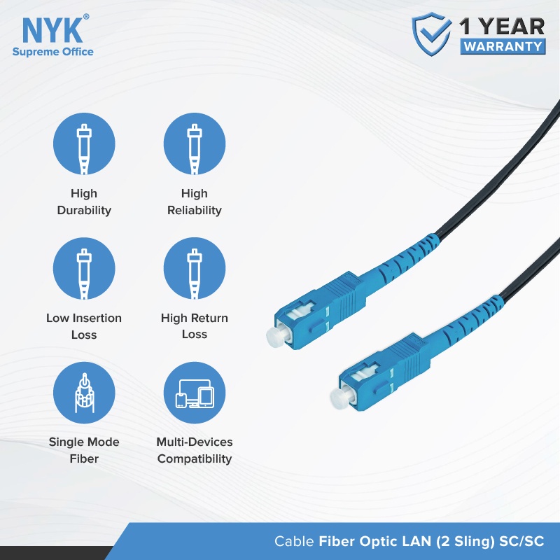 NYK Kabel Fo 1 Core 2 Seling 400 m UPC kabel fiber optik LAN Single Core COD (2)