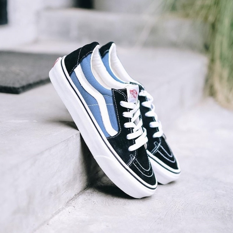 Jual Vans Sk8Low Classic Navy/White (Original 100) Shopee Indonesia