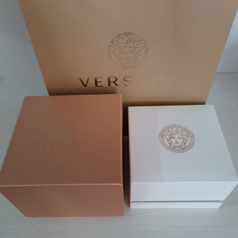 Jual Kotak box jam tangan merk VERSACE model Original fullset | Shopee ...