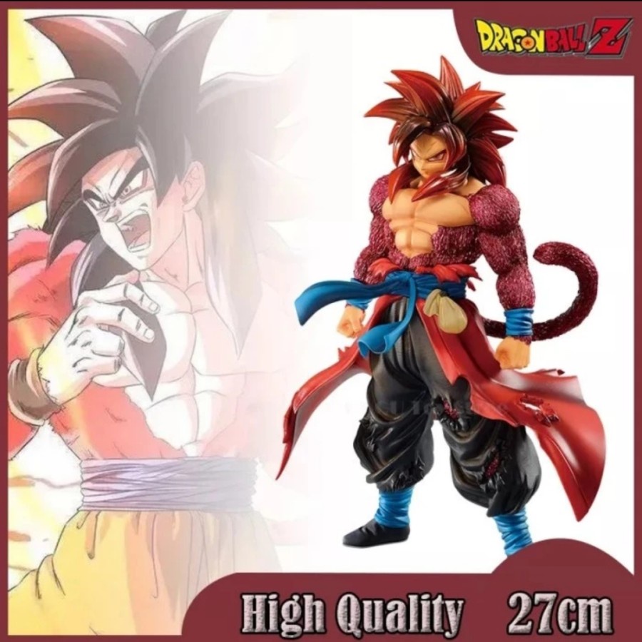 Figurine Son Goku Ssj4 Dragon Ball Heroes - 43cm - Statuette PVC Manga - Neuve