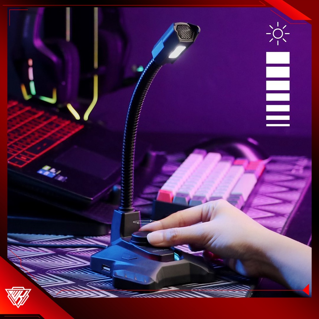 Jual Rexus Rgb Gaming Microphone XORA DM1 - Hitam | Shopee Indonesia