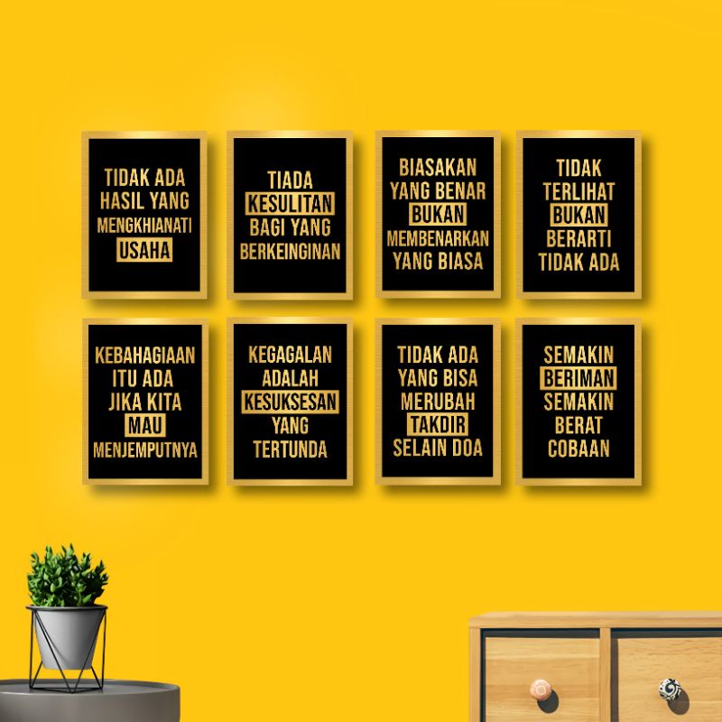 Jual Hiasan Dinding Ruang Kerja Poster Motivasi Wall Decor Quotes 