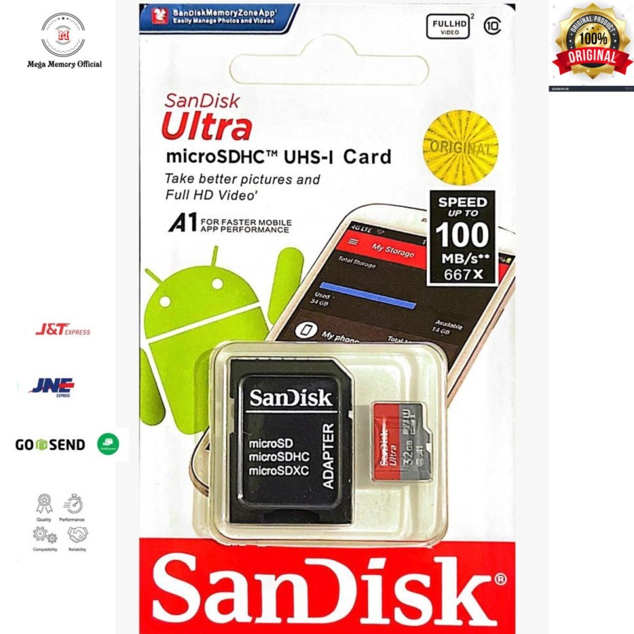 Jual Memory Card 32GB Microsd Card CLASS 10 SD Card A1 ORI Garansi 1TH
