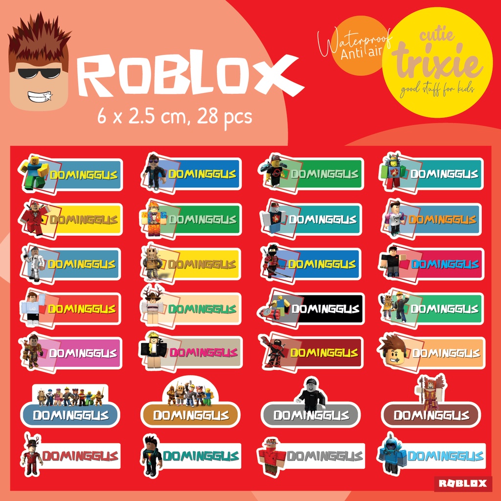 Jual Sticker Label Nama Anak Roblox | Shopee Indonesia