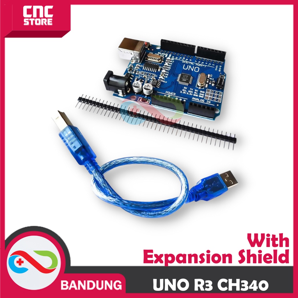 Jual ARDUINO UNO R3 ATMEGA328P CH340 COMPATIBLE BOARD PLUS EXPANSION ...