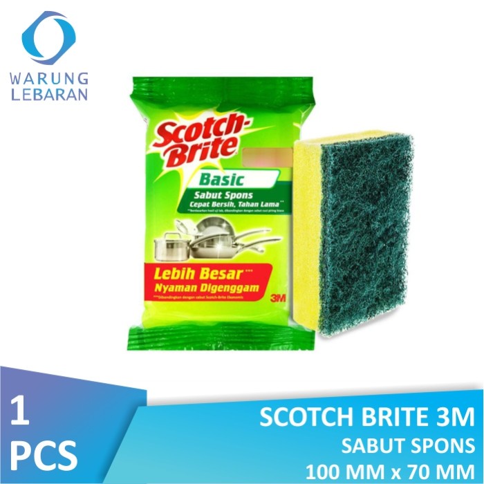 Jual Scotch Brite 3M Sabut Sponge (100mm x 70mm) | Shopee Indonesia