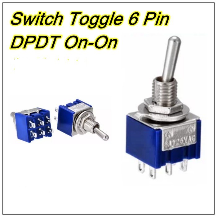 Jual Saklar Toggle 6 Pin 2 arah On-On Switch 2 Way Sakelar Listrik 6 ...