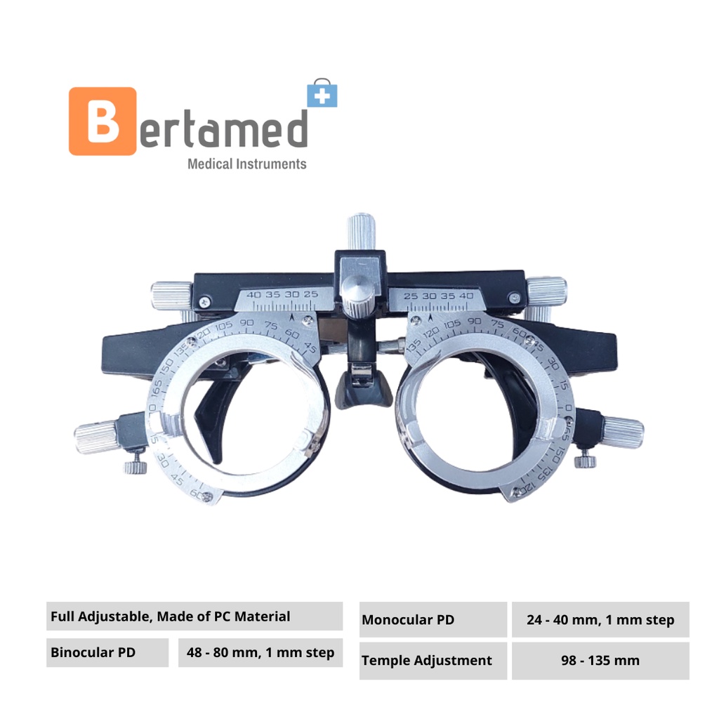Jual Optometrist Universal Trial Lens Frame PD Adjustable / Frame Trial ...
