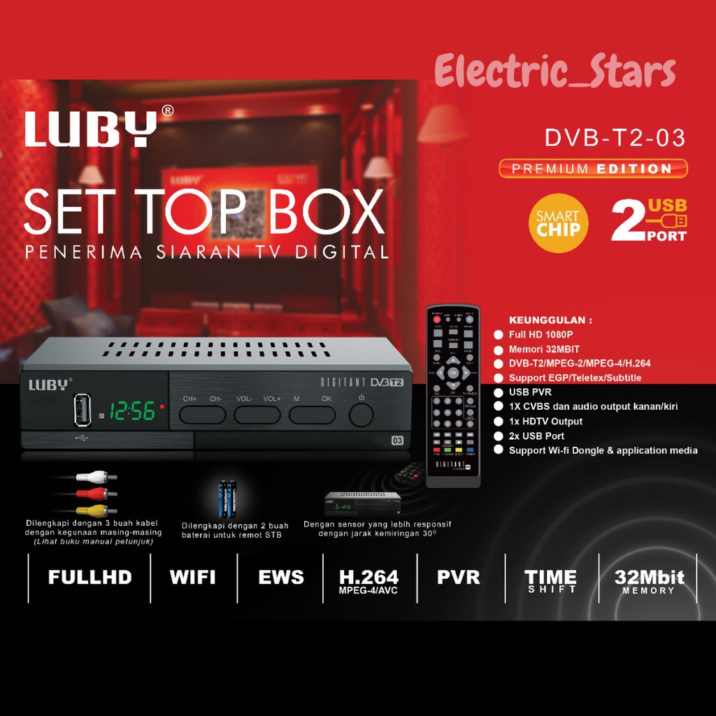 Jual Set Top Box Luby DVBT2 Receiver TV STB Digital DVB T2-02 / T2-03 ...