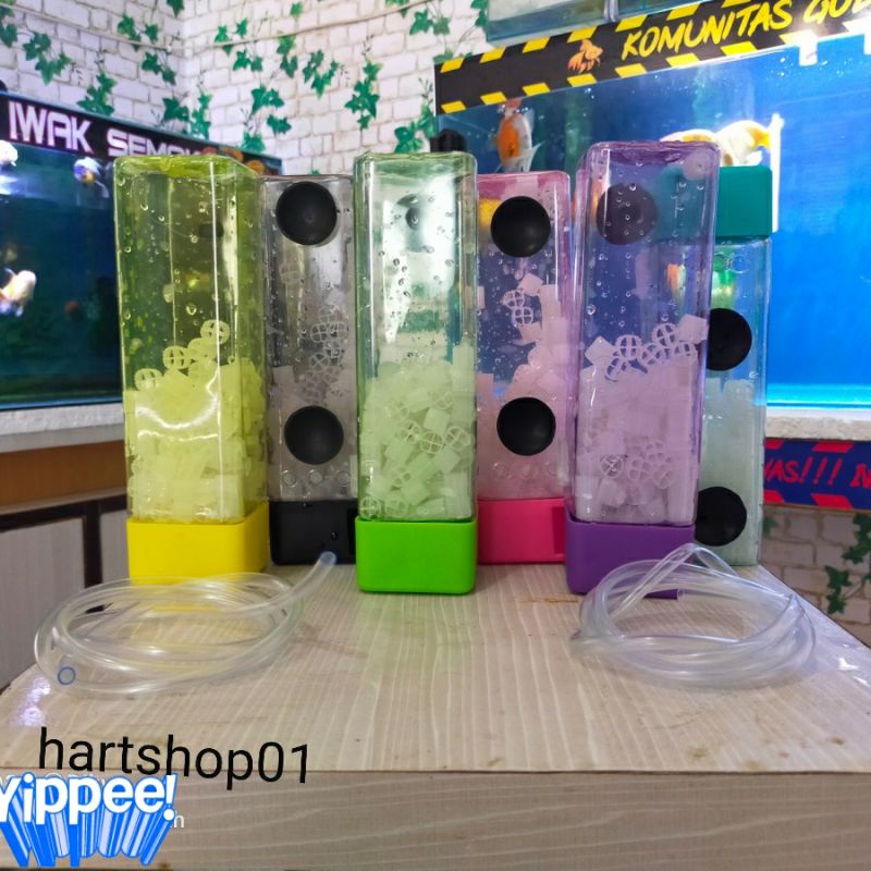 Jual moving bed filter aquarium kaldnes k1/tempat filter kaldnes