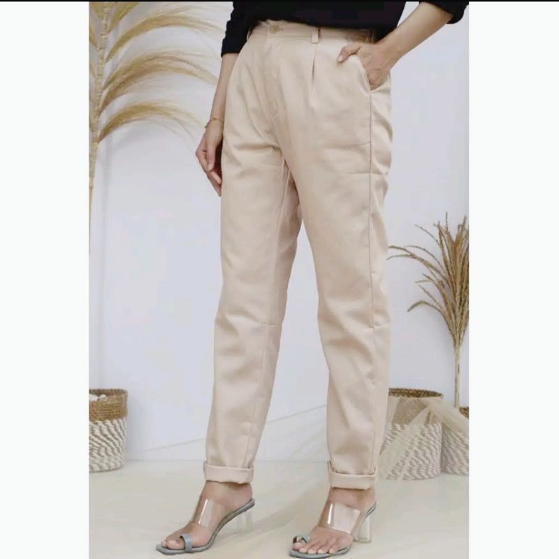 Jual Celana Baggy Pants Jumbo Premium American Drill Grade A Celana Panjang Wanita Celana Kantor 2922