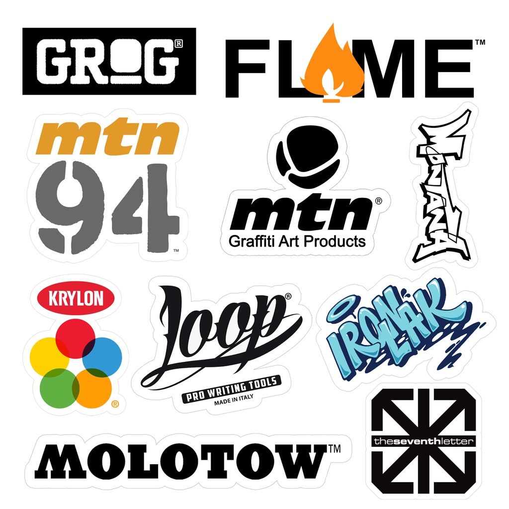 Jual sticker pack 2 graffiti spray paint brand vinyl montana mtn