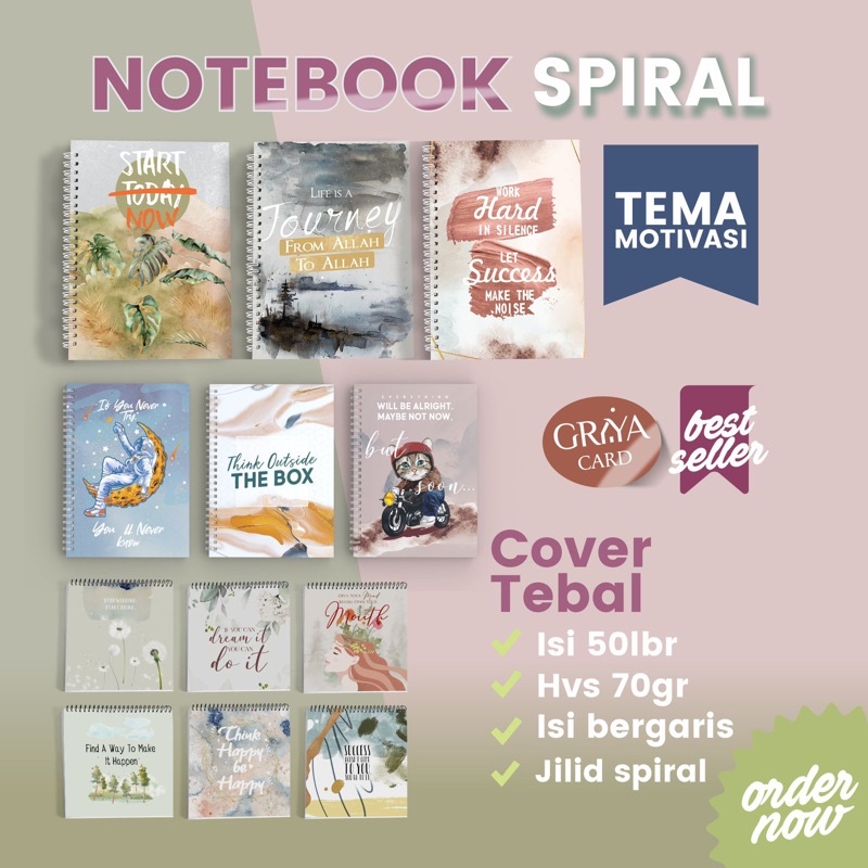 Jual NOTEBOOK | BLOKNOTE | MOTIVASI SUKSES | BUKU SPIRAL | BUKU CATATAN ...