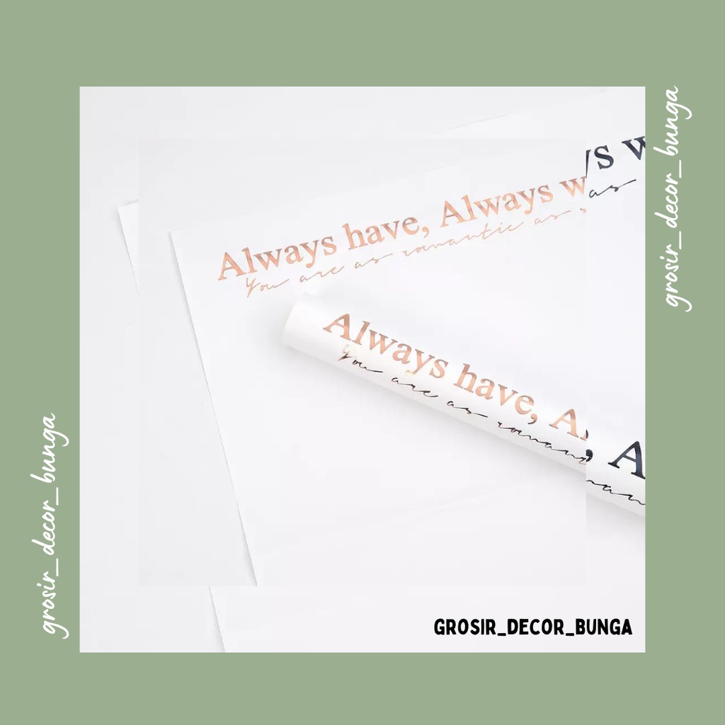 Jual SW CRAFT PAPER FOIL TEXT VINTAGE CRAFT PAPER KERTAS BUKEAS KADO ...