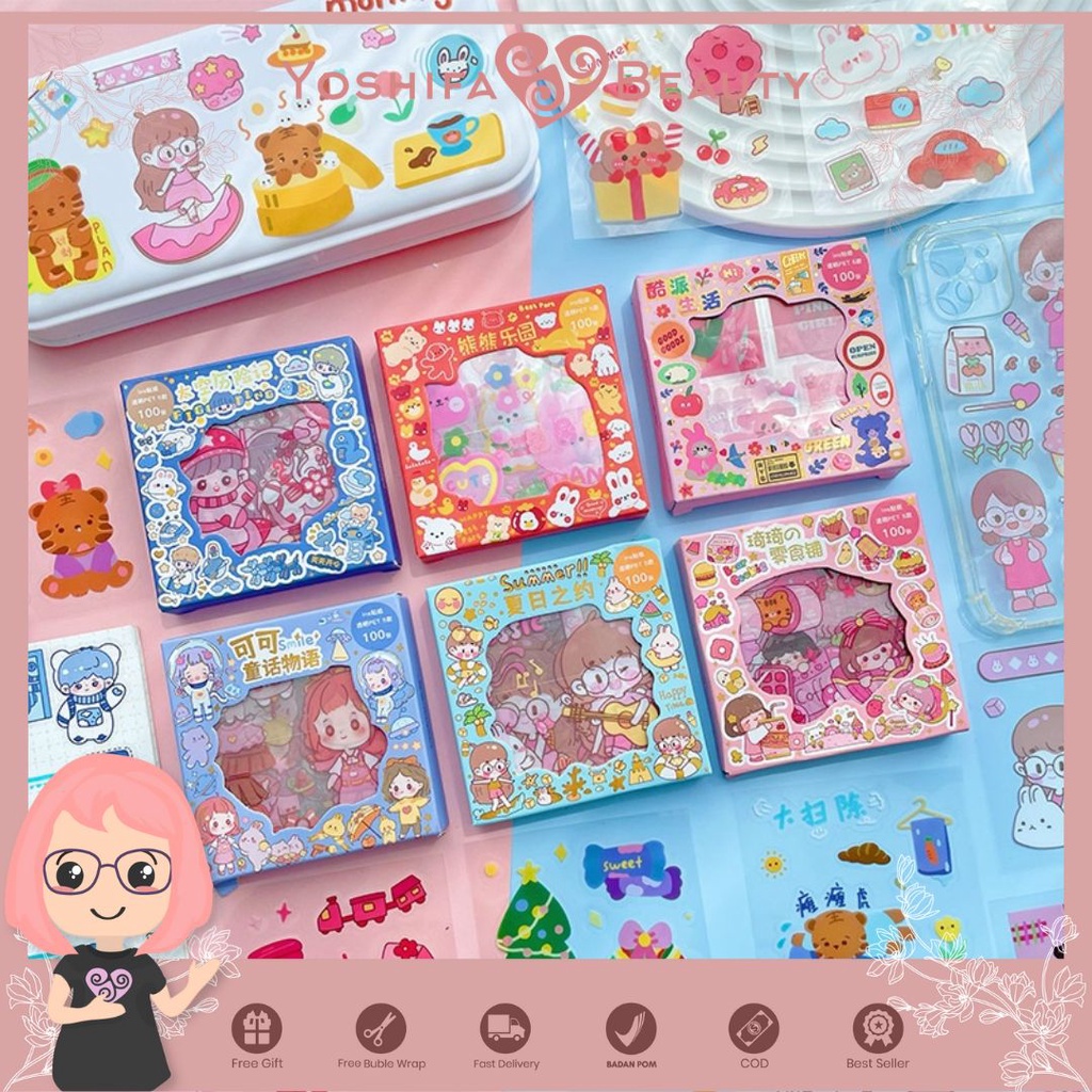 Jual Sticker Viral Box Kecil Isi 100 | Stiker PVC grosir Isi 100 ...
