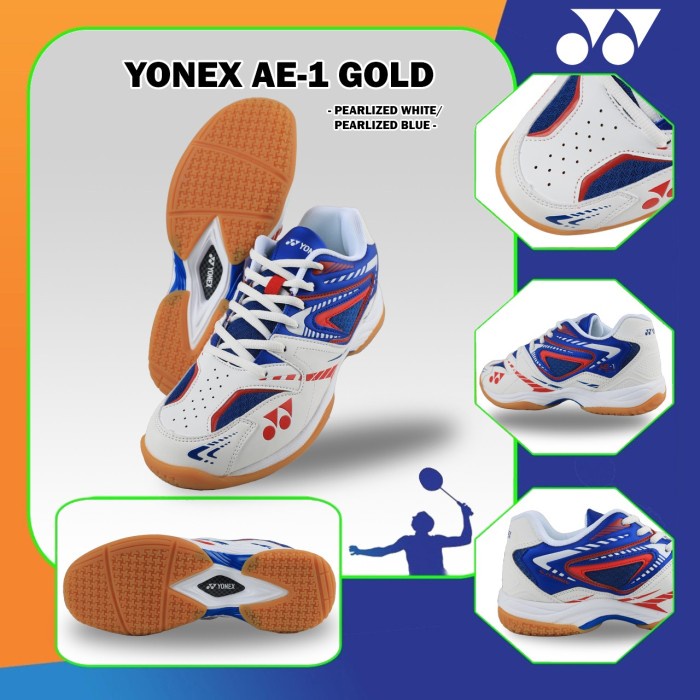 Jual YONEX ALL ENGLAND 01 - GOLD, SEPATU BADMINTON ORIGINAL | Shopee ...