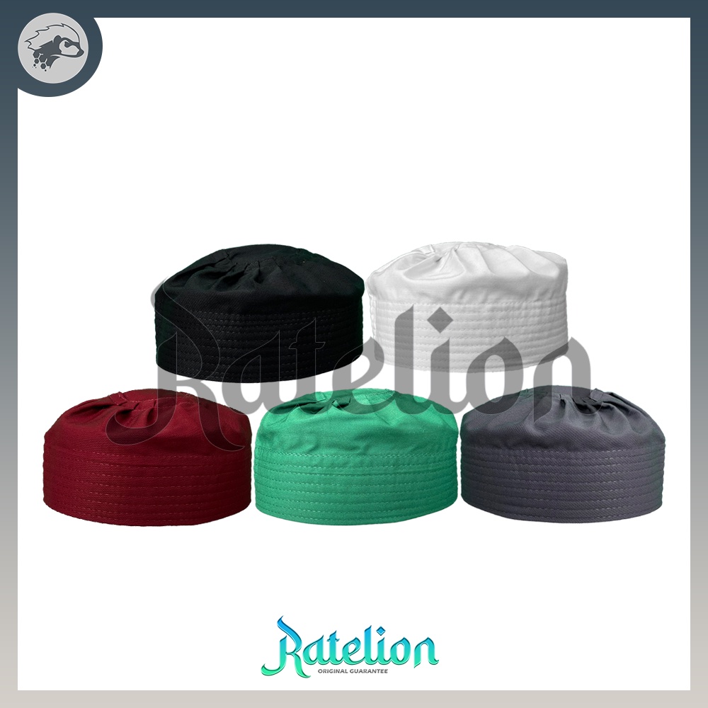 Jual Peci Kopiah IJAZI Katun Polos Hijau Hitam Putih Abu Maroon Kopiah