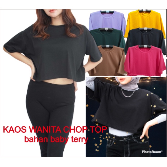 Jual KOAS WANITA POLOS CHOP TOP ( COD ) | Shopee Indonesia