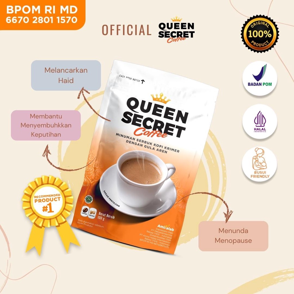 Jual Queen Secret Coffee Pelancar Haaid Minuman Kopi Herbal Kesehatan Wanita 100gr Shopee 2410