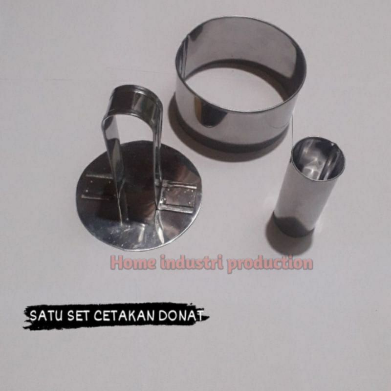 Jual Cetakan donat stainless ring bulat + penekan adonan + pembolong ...