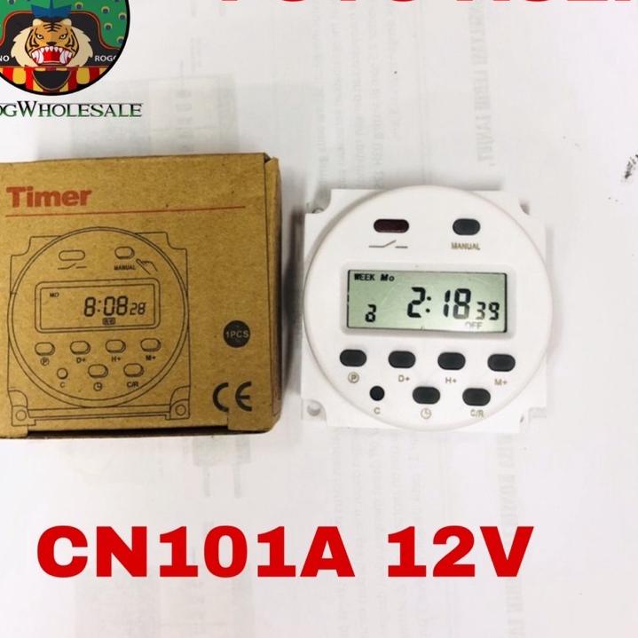 Jual Stok Terbaru TIMER DIGITAL 12V DC 16A PROGRAMABLE SWITCH AUTO ON ...