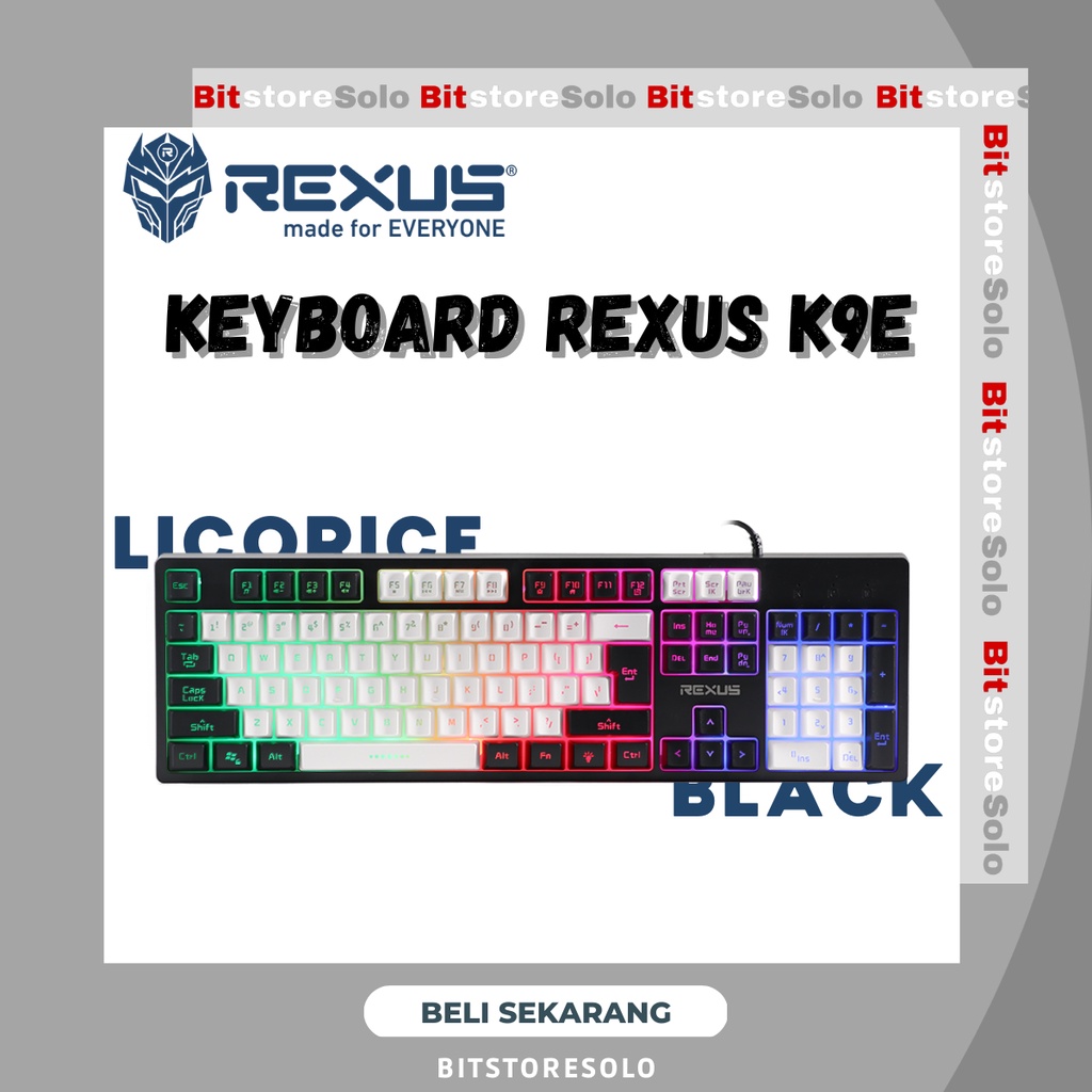 Jual Keyboard Gaming Rexus Battlefire K9E RGB Full Size | Shopee Indonesia
