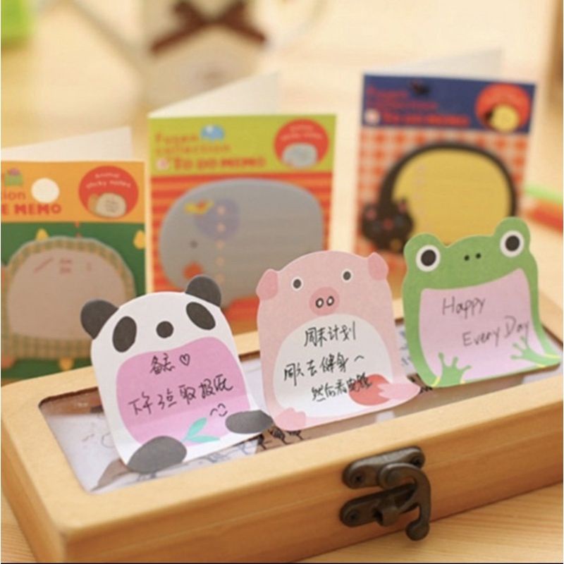 Jual STICKY NOTES KARAKTER ANIMAL, MEMO KARAKTER | Shopee Indonesia