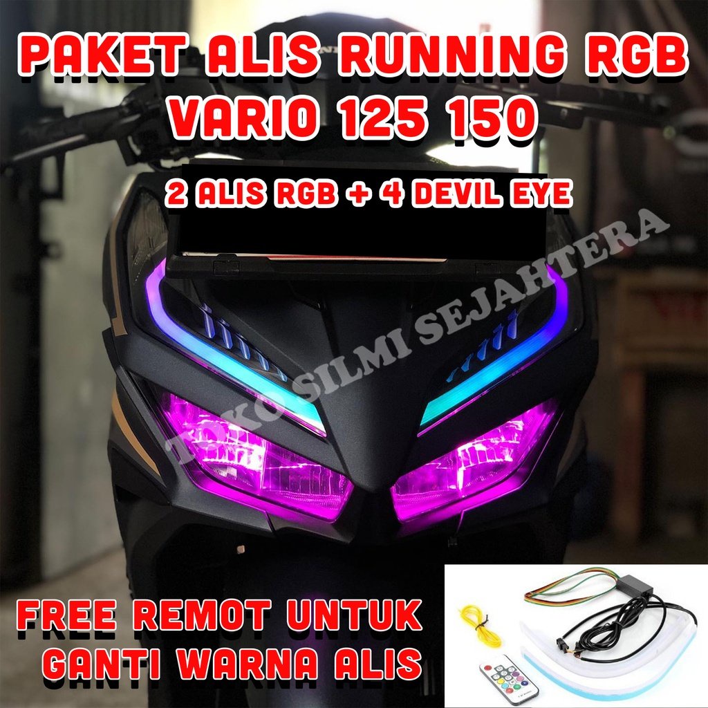 Jual LAMPU LED ALIS RUNNING RGB VARIO 125 DAN 150 TIDAK BERBINTIK HARGA ...