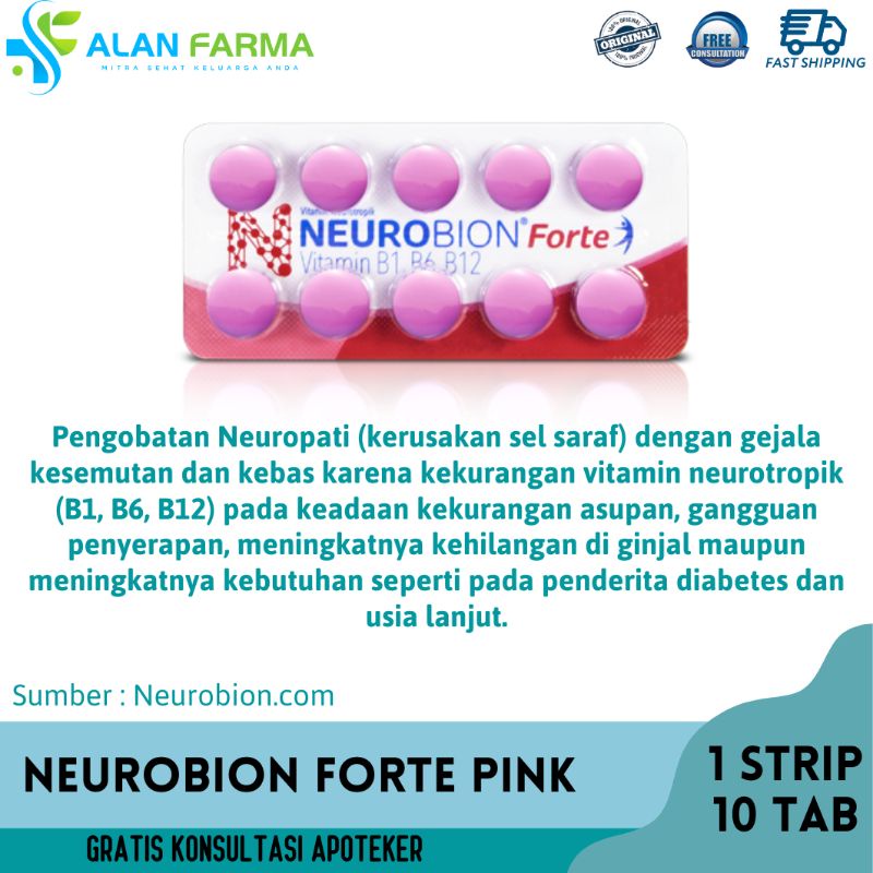 Jual Neurobion Forte Strip | Neurobion Pink Strip | Shopee Indonesia