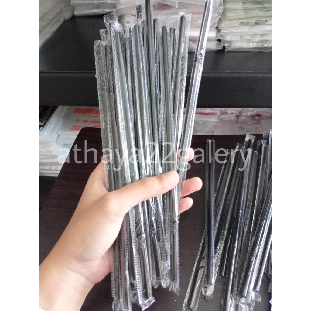 Jual Isi Pcs Sedotan Plastik Tekuk Bengkok Flexible Sekali Pakai