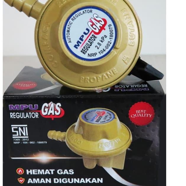 Jual Bagus Dipakai.. Regulator MPU Meter SNI Kepala gas LPG kompor tekanan rendah anti bocor ada