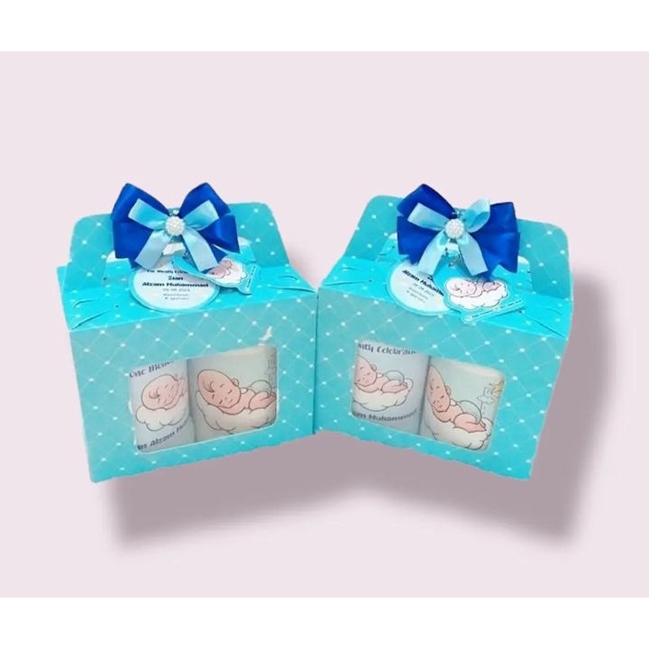 Jual Dus mug dan handuk/kaleng (Gabble box 16x10x13 Ivory Polkadot