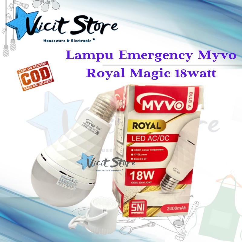 Jual Lampu Led Emergency Myvo Royal Magic 18watt + Fitting / Lampu ...