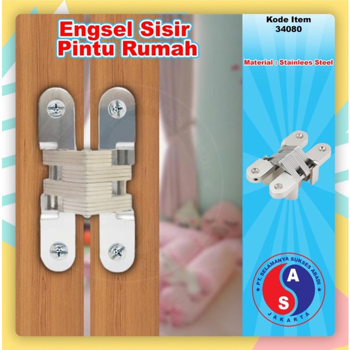 Jual Engsel Lipat Tanam Kayu Stainless Invisible Concealed Winston Hinge Shopee Indonesia