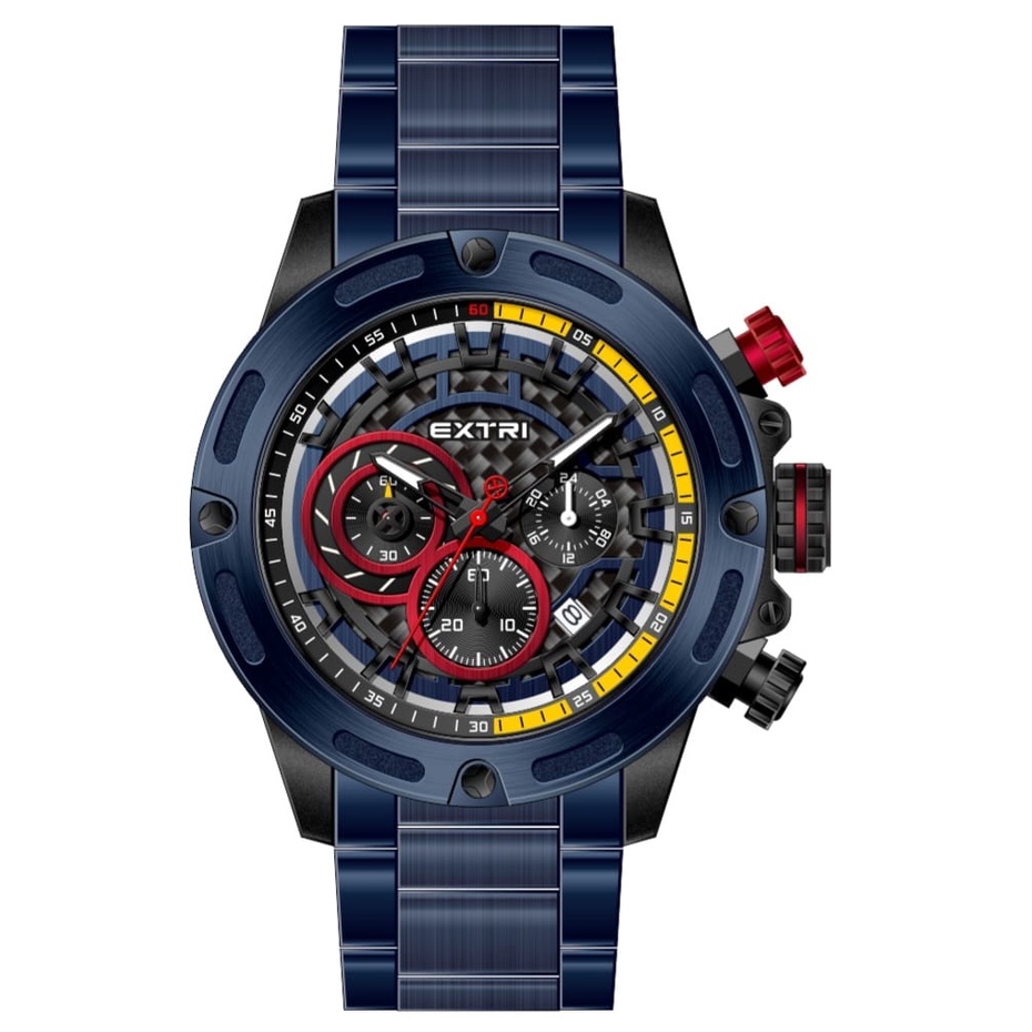 Jual Jam Tangan Pria EXTRI Watch Original X6052 Chronograph Aktif ...