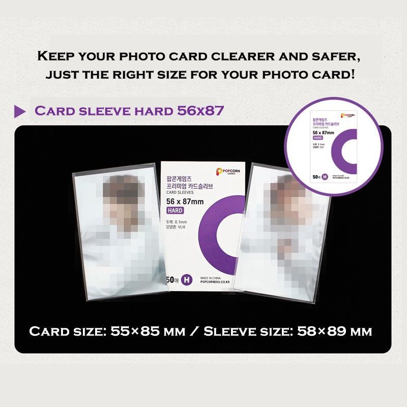 Protecteurs de cartes 56 X 87 MM Paq 100