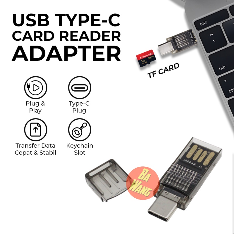 Jual 2in1 OTG Adapter Adaptor Card Reader USB TypeC Micro SD Shopee