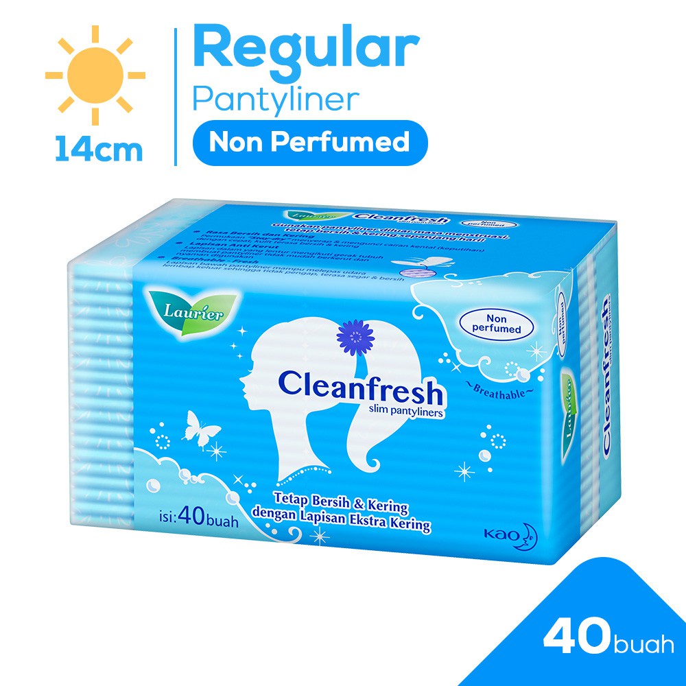 Jual Laurier Pantyliner Cleanfresh Non Perfume isi 40 Pembalut ...