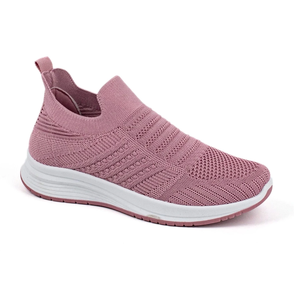 Sepatu Slip On Wanita Rajut Non Slip Sports