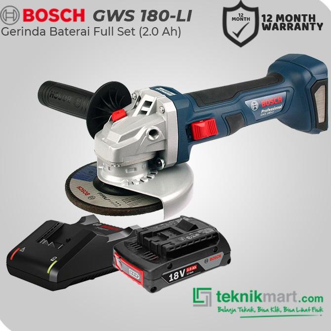 Jual Bosch Gws Li V Gerinda Tangan Brushless Full Set Ah Shopee Indonesia