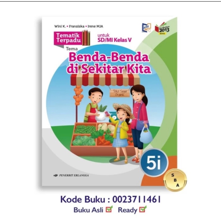 Jual ORI harga satuan buku teks tematik terpadu k13 kelas 5 edisi ...