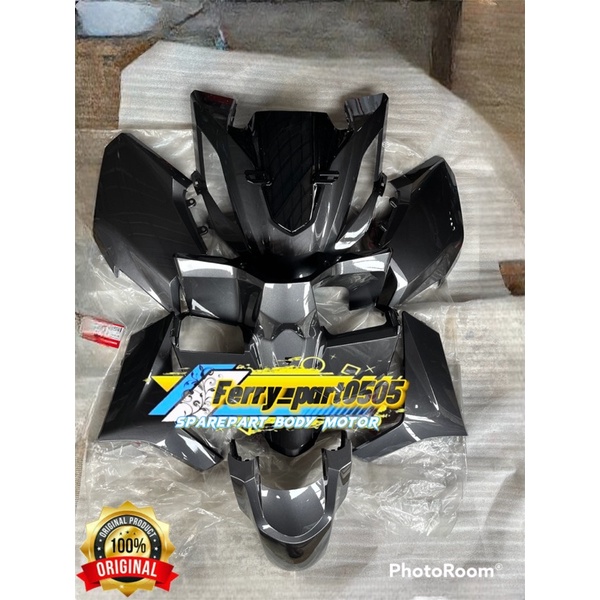 Jual Cover Paketan Depan Full Body Vario 160 K2s New Terbaru 2022 Hitam Abu Original Shopee