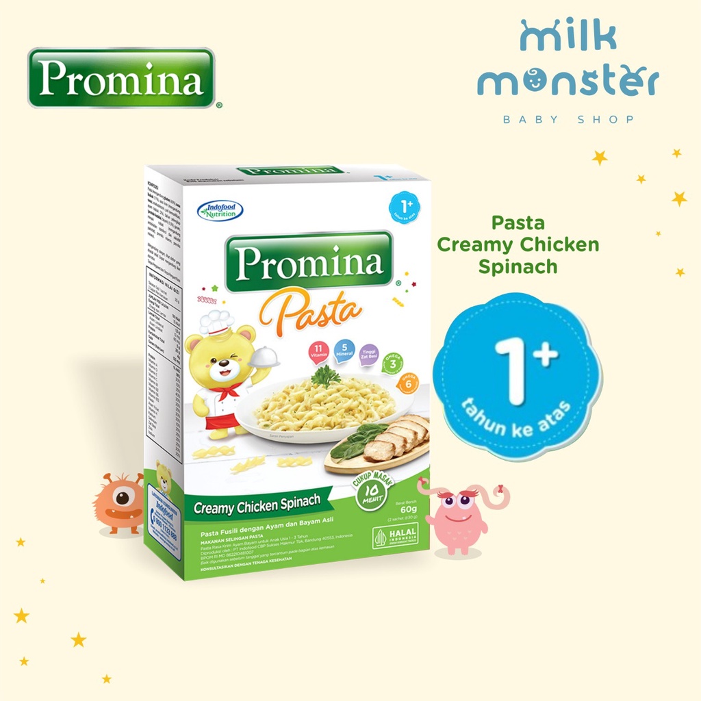Jual Promina Pasta Creamy Chicken Spinach / Pasta Anak | Shopee Indonesia