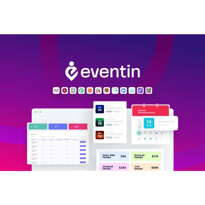 Jual Eventin Pro - Manage events and tickets on WordPress (Original ...