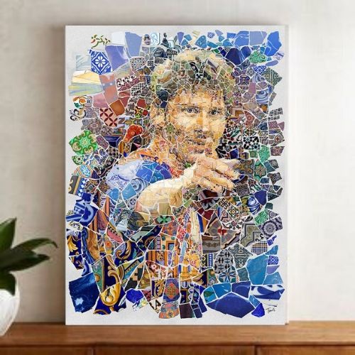 Jual Hiasan Dinding Rumah / Poster Kayu / Foto Bintang BARCA MESSI/Logo