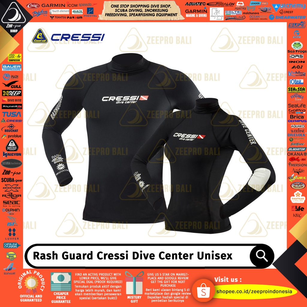 Jual Rash Guard Cressi Dive Center Rashguard Snorkeling Scuba Diving