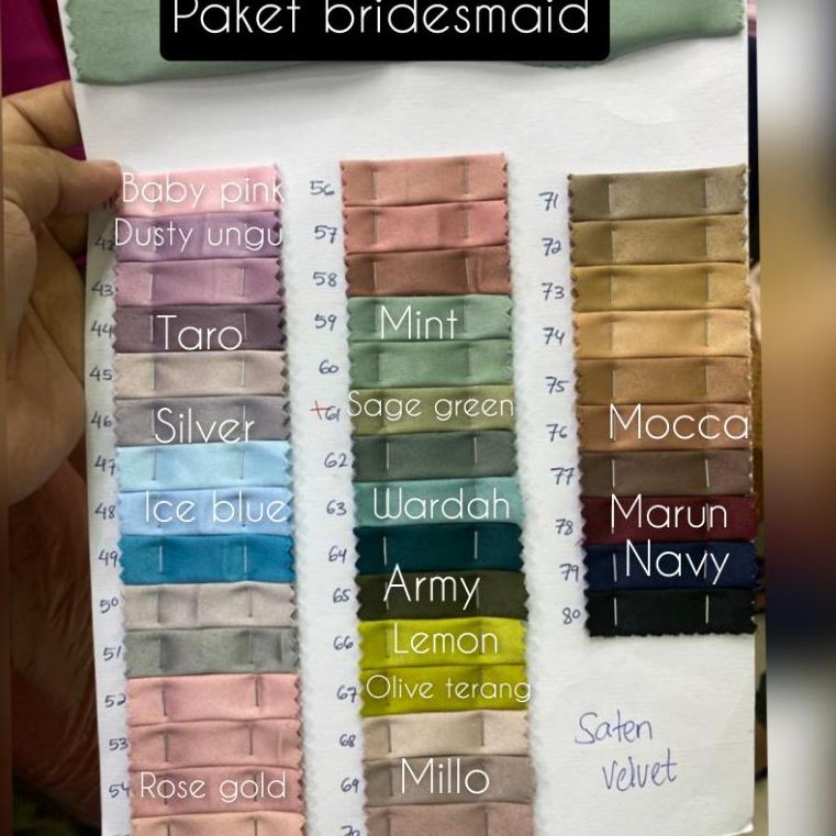 Jual Cod Paket Seragam Bridesmaid Kain Bridesmaid Seragam Keluarga