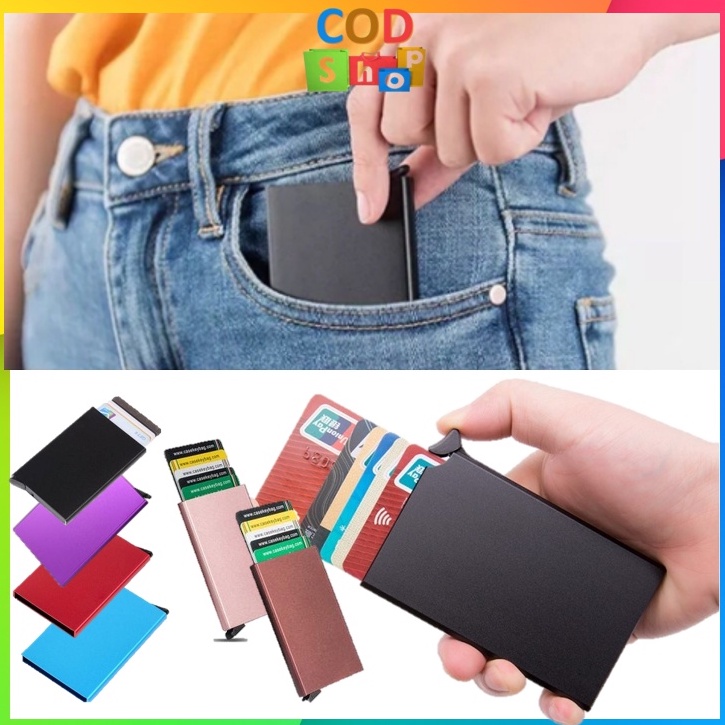 Jual COD - D5550 Dompet Kartu Otomatis Auto Pop Up / Card Holder ...